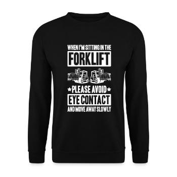 Forklift Driver Forklift Operator - Unisex Sweatshirt - black - Front - Alina (178cm) & Michal (187cm)