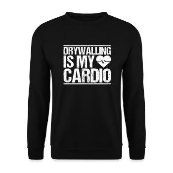 Drywall fitter Drywaller - Unisex Sweatshirt - black - Front - Alina (178cm) & Michal (187cm)