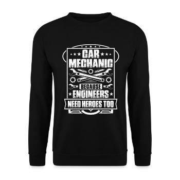 Ingénieur en mécatronique automobile Mécanicien automobile Mécanicien automobile - Sweat-shirt Unisexe - noir - Devant - Alina (178cm) & Michal (187cm)
