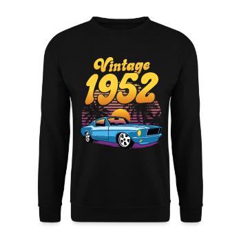 Retro Anniversary 1952 70 Years Anniversary - Unisex Sweatshirt - black - Front - Alina (178cm) & Michal (187cm)