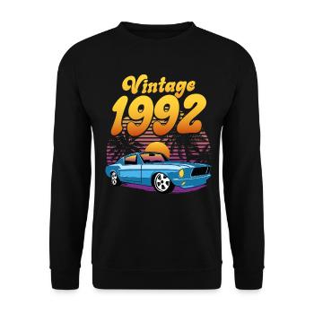 Retro Anniversary 1992 30 Years Anniversary - Unisex Sweatshirt - black - Front - Alina (178cm) & Michal (187cm)