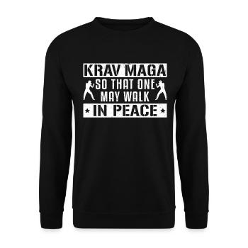 Krav Maga Apparel Israeli Self - Unisex Sweatshirt - black - Front - Alina (178cm) & Michal (187cm)
