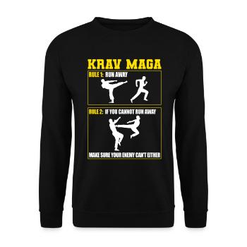 Krav Maga Apparel Israeli Self - Unisex Sweatshirt - black - Front - Alina (178cm) & Michal (187cm)
