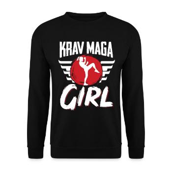 Krav Maga Apparel Israeli Self - Unisex Pullover - Schwarz - Vorne - Alina (178cm) & Michal (187cm)