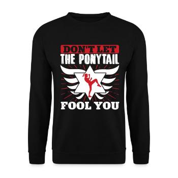 Krav Maga Apparel Israeli Self - Unisex Sweatshirt - black - Front - Alina (178cm) & Michal (187cm)