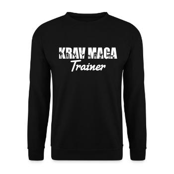 Krav Maga Apparel Israeli Self - Unisex Sweatshirt - black - Front - Alina (178cm) & Michal (187cm)