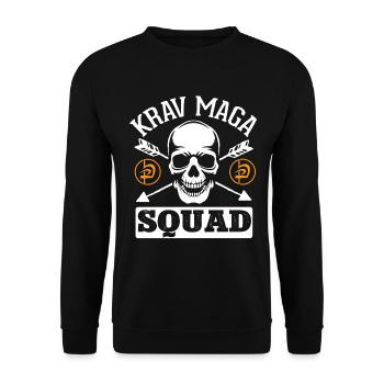Krav Maga Apparel Israeli Self - Unisex Sweatshirt - black - Front - Alina (178cm) & Michal (187cm)