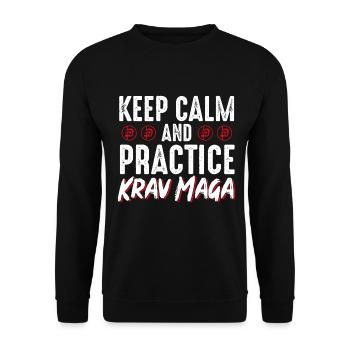 Krav Maga Apparel Israeli Self - Unisex Pullover - Schwarz - Vorne - Alina (178cm) & Michal (187cm)