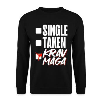 Krav Maga Apparel Israeli Self - Unisex Sweatshirt - black - Front - Alina (178cm) & Michal (187cm)