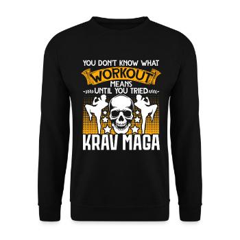 Krav Maga Apparel Israeli Self - Unisex Pullover - Schwarz - Vorne - Alina (178cm) & Michal (187cm)