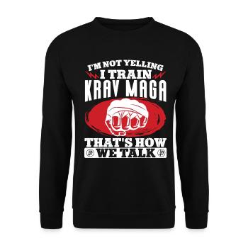 Krav Maga Apparel Israeli Self - Unisex Sweatshirt - black - Front - Alina (178cm) & Michal (187cm)