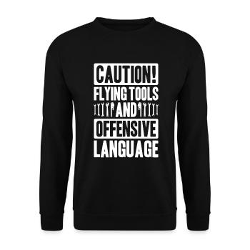 Plant mechanic plumber plumber sanitary heating - Unisex Sweatshirt - black - Front - Alina (178cm) & Michal (187cm)