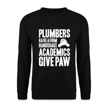 Plant mechanic plumber plumber sanitary heating - Unisex Sweatshirt - black - Front - Alina (178cm) & Michal (187cm)