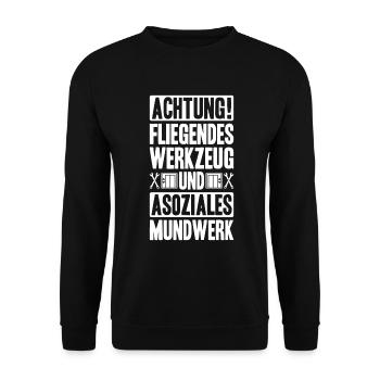 Elevator Fitter Elevator Mechanic Elevator Mechanic - Unisex Sweatshirt - black - Front - Alina (178cm) & Michal (187cm)