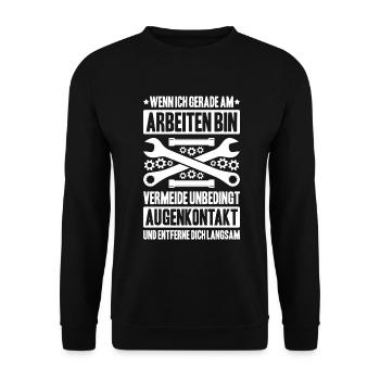 Plant mechanic plumber plumber sanitary heating - Unisex Sweatshirt - black - Front - Alina (178cm) & Michal (187cm)