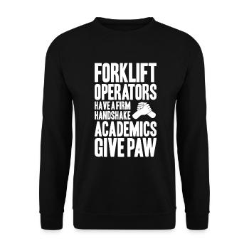 Forklift Driver Forklift Operator - Unisex Sweatshirt - black - Front - Alina (178cm) & Michal (187cm)