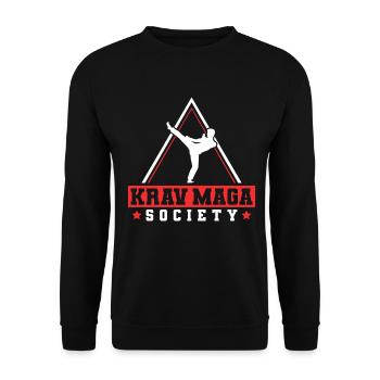 Krav Maga Apparel Israeli Self - Unisex Sweatshirt - black - Front - Alina (178cm) & Michal (187cm)