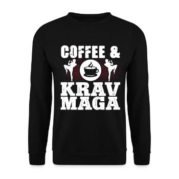 Krav Maga Apparel Israeli Self - Unisex Sweatshirt - black - Front - Alina (178cm) & Michal (187cm)