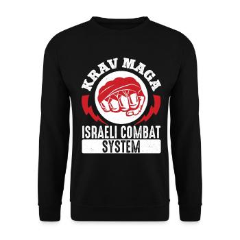 Krav Maga Apparel Israeli Self - Unisex Sweatshirt - black - Front - Alina (178cm) & Michal (187cm)