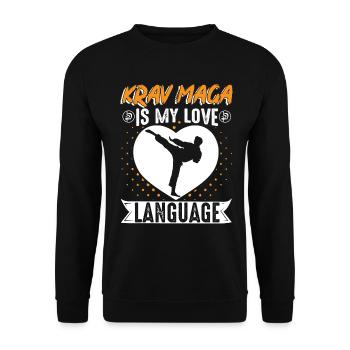 Krav Maga Apparel Israeli Self - Unisex Sweatshirt - black - Front - Alina (178cm) & Michal (187cm)