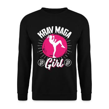 Krav Maga Apparel Israeli Self - Unisex Sweatshirt - black - Front - Alina (178cm) & Michal (187cm)