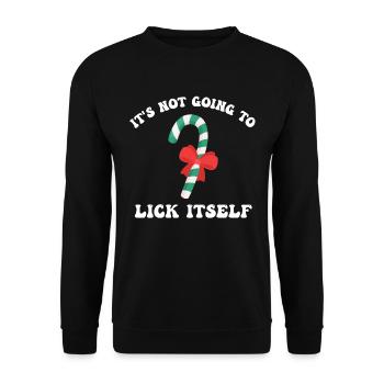 Es wird sich nicht selbst lecken T-Shirt, lustig - Unisex Pullover - Schwarz - Vorne - Alina (178cm) & Michal (187cm)