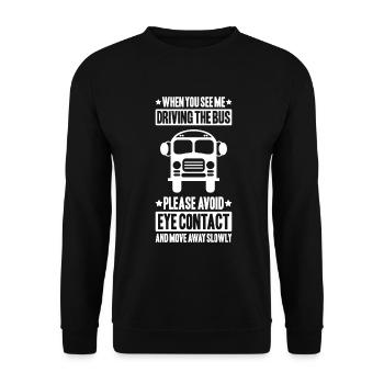 Bus Driver Bus Driver Busman School Bus Driver - Unisex Sweatshirt - black - Front - Alina (178cm) & Michal (187cm)