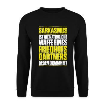 Friedhofsgärtner Friedhof Cemetery Gardener - Unisex Pullover - Schwarz - Vorne - Alina (178cm) & Michal (187cm)