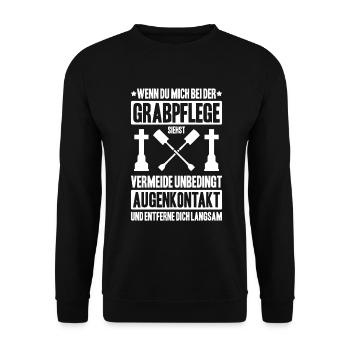 Friedhofsgärtner Friedhof Cemetery Gardener - Unisex Pullover - Schwarz - Vorne - Alina (178cm) & Michal (187cm)