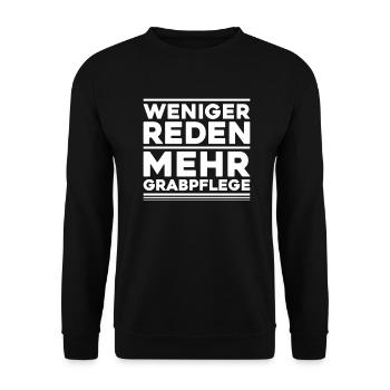 Friedhofsgärtner Friedhof Cemetery Gardener - Unisex Pullover - Schwarz - Vorne - Alina (178cm) & Michal (187cm)