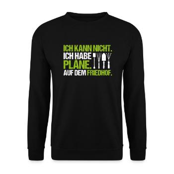 Friedhofsgärtner Friedhof Cemetery Gardener - Unisex Pullover - Schwarz - Vorne - Alina (178cm) & Michal (187cm)