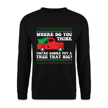 Wo glaubst du, wirst du einen Baum setzen, der - Unisex Pullover - Schwarz - Vorne - Alina (178cm) & Michal (187cm)