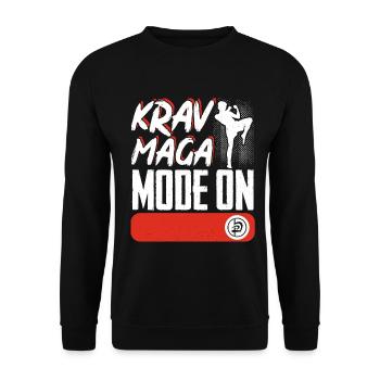 Krav Maga Apparel Israeli Self - Unisex Sweatshirt - black - Front - Alina (178cm) & Michal (187cm)