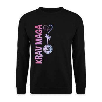 Krav Maga Apparel Israeli Self - Unisex Sweatshirt - black - Front - Alina (178cm) & Michal (187cm)