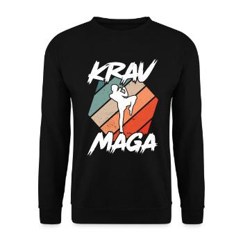 Krav Maga Apparel Israeli Self - Unisex Sweatshirt - black - Front - Alina (178cm) & Michal (187cm)