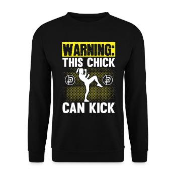 Krav Maga Apparel Israeli Self - Unisex Sweatshirt - black - Front - Alina (178cm) & Michal (187cm)