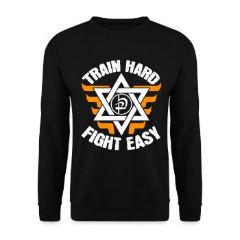 Krav Maga Apparel Israeli Self - Unisex Sweatshirt - black - Front - Alina (178cm) & Michal (187cm)