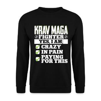 Krav Maga Apparel Israeli Self - Unisex Pullover - Schwarz - Vorne - Alina (178cm) & Michal (187cm)