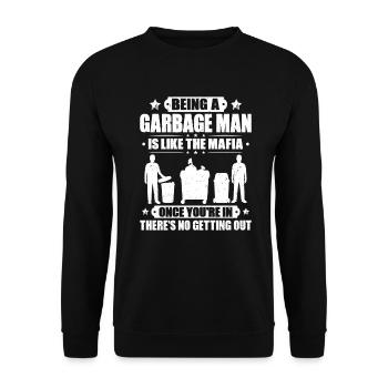 Specialist for recycling and waste management - Unisex Sweatshirt - black - Front - Alina (178cm) & Michal (187cm)