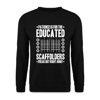 Gerüstbauer Gerüstbau Gerüstmonteur Scaffolder - Unisex Pullover - Schwarz - Vorne - Alina (178cm) & Michal (187cm)
