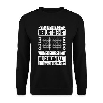 Gerüstbauer Gerüstbau Gerüstmonteur Scaffolder - Unisex Pullover - Schwarz - Vorne - Alina (178cm) & Michal (187cm)