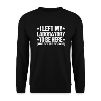Biochemiker Biochimie Biochimie Biochimiste - Sweat-shirt Unisexe - noir - Devant - Alina (178cm) & Michal (187cm)