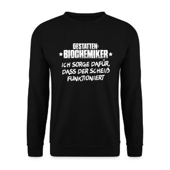 Biochemiker Biochimie Biochimie Biochimiste - Sweat-shirt Unisexe - noir - Devant - Alina (178cm) & Michal (187cm)