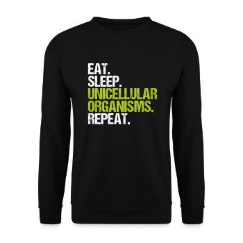 Microbiology Microbiologist Biology Biologist - Unisex Sweatshirt - black - Front - Alina (178cm) & Michal (187cm)