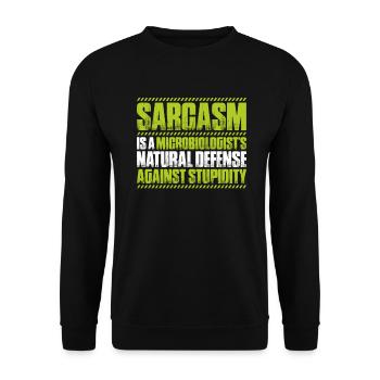 Microbiology Microbiologist Biology Biologist - Unisex Sweatshirt - black - Front - Alina (178cm) & Michal (187cm)