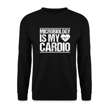 Microbiology Microbiologist Biology Biologist - Unisex Sweatshirt - black - Front - Alina (178cm) & Michal (187cm)