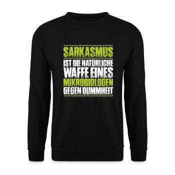 Mikrobiologie Mikrobiologe Biologie Biologe - Unisex Pullover - Schwarz - Vorne - Alina (178cm) & Michal (187cm)