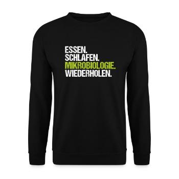 Mikrobiologie Mikrobiologe Biologie Biologe - Unisex Pullover - Schwarz - Vorne - Alina (178cm) & Michal (187cm)