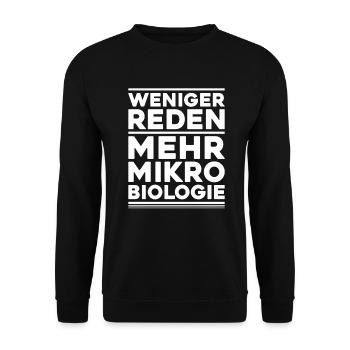 Mikrobiologie Mikrobiologe Biologie Biologe - Unisex Pullover - Schwarz - Vorne - Alina (178cm) & Michal (187cm)