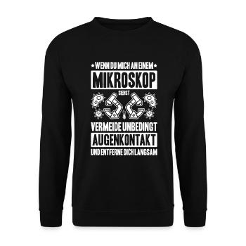 Mikrobiologie Mikrobiologe Biologie Biologe - Unisex Pullover - Schwarz - Vorne - Alina (178cm) & Michal (187cm)